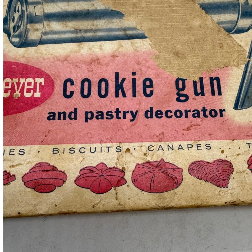 Vintage Wear-Ever Aluminum Cookie Gun and Pastry Decorator NMade in USA 50s 60s